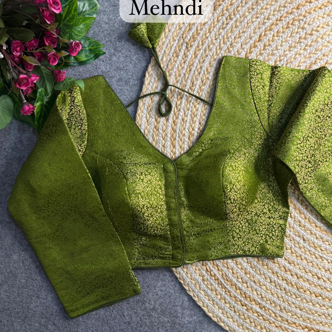 Vaidehi Banarasi V-Neck Blouse